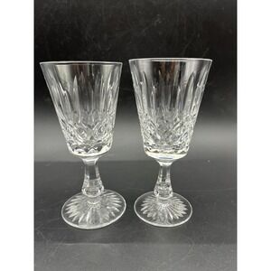 Vintage Stuart Glendevon Crystal White Wine Glasses 5.75" / 5oz Set of 2